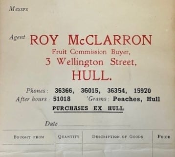 Roy McClarron Purchase Slip 1