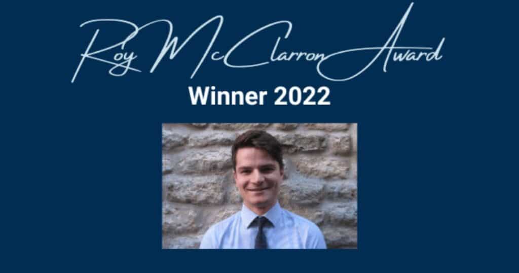 Roy McClarron Award 2022 winner